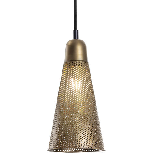 Dawn 1 Light Antique Brass Pendant Ceiling Light